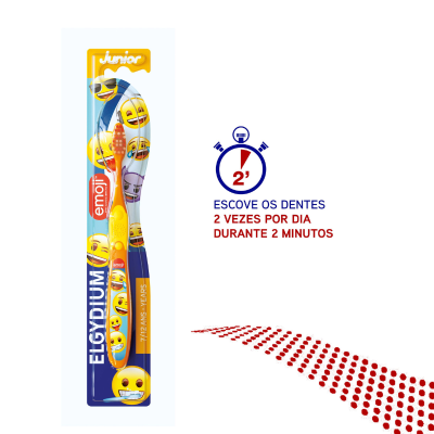 Elgydium Kids Escova de Dentes Criança Emoji 2-6Anos | Farmácia d'Arrábida