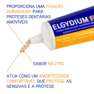 Elgydium Fix Creme Fixativo Próteses Dentárias Forte 45 g | Farmácia d'Arrábida