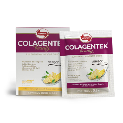 7898665433065 Vitafor Colagentek Beauty Ananás Hortelã Saquetas 30x3,5g
