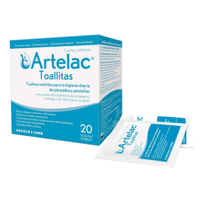 7520247 Artelac Toalhitas Limpeza Oftálmica x20