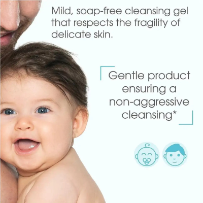 Bioderma ABCDerm Gel Moussant é um cuidado de higiene diário de rosto, corpo e cabelo, indicado para a pele sensível do bebé e d