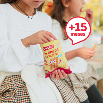 Smileat Smilondas Snack Milho com Tomate e Queijo Biológico +15M 25g | Farmácia d'Arrábida