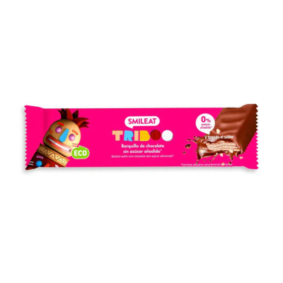 8437017636786 Smileat Triboo Bolacha Wafer Cobertura Chocolate Biológico 40gr.