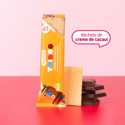 Smileat Triboo Bolacha Wafer com Creme de Cacau 40gr | Farmácia d'Arrábida