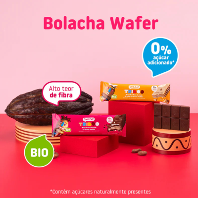 Smileat Triboo Bolacha Wafer com Creme de Cacau 40gr | Farmácia d'Arrábida