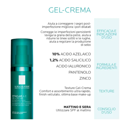 La Roche Posay Effaclar A.Z. Gel Creme 40ml | Farmácia d'Arrábida