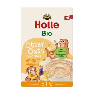 7537050 Holle Bio Papa Aveia Maçã Banana e Ameixa 200g 1Ano