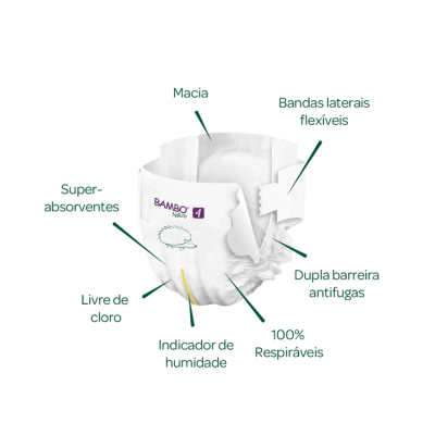 Bambo Nature Fraldas 4 (7-14 kg) 48 Unidades | Farmácia d'Arrábida