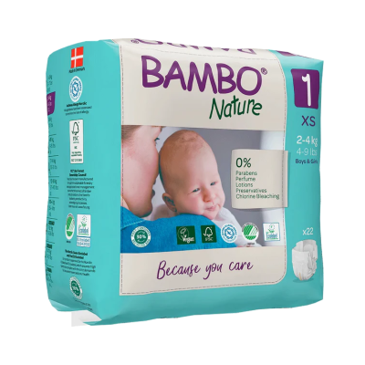 Bambo Nature Fraldas 1 (2-4 kg) 22 Unidades | Farmácia d'Arrábida