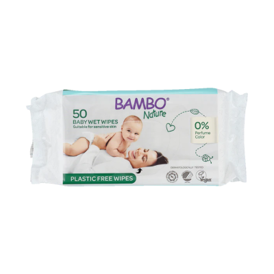 6606640 Bambo Nature Toalhitas Biodegradáveis 50 Unidades