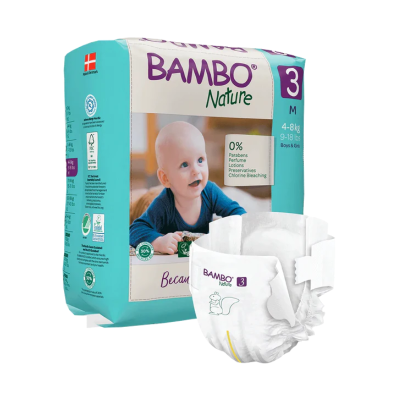 6593848 Bambo Nature Fraldas 3 (4-8 kg) 28 Unidades