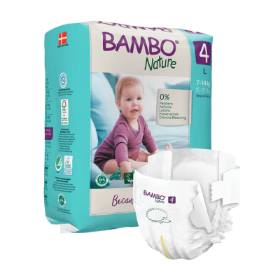 Bambo Nature Fraldas 4 (7-14 kg) 24 Unidades