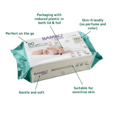 Bambo Nature Toalhitas Humedecidas 80 Unidades | Farmácia d'Arrábida