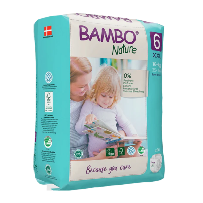 Bambo Nature Fraldas 6 (+16 kg) 20 Unidades | Farmácia d'Arrábida
