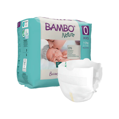 6981712 Bambo Nature Fraldas 0 (1-3 kg) 24 Unidades