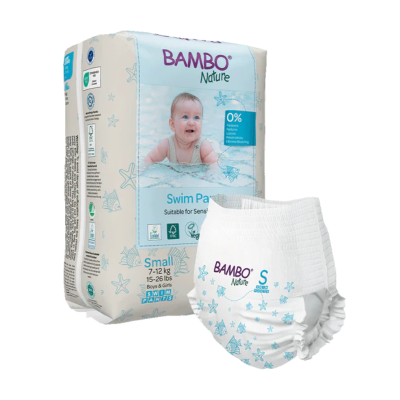 7408070 Bambo Nature Fraldas de Banho (7-12 kg) 12 Unidades
