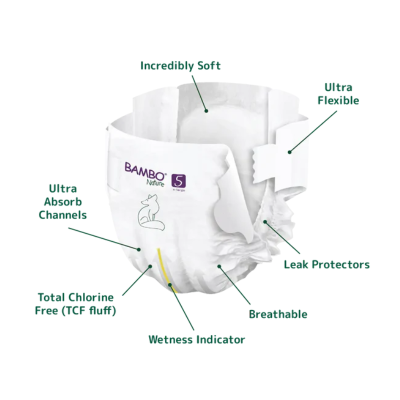 Bambo Nature Fraldas 5 (12-18 kg) 44 Unidades | Farmácia d'Arrábida