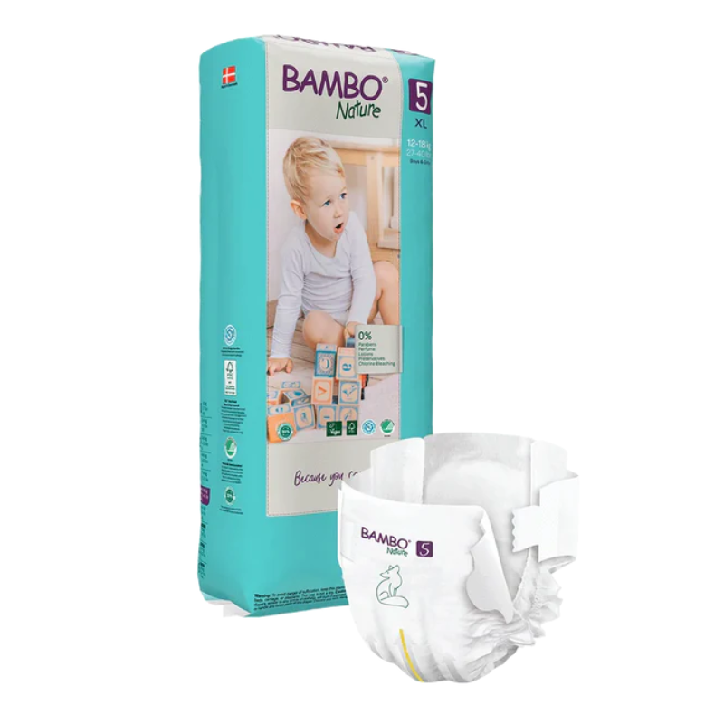 6595140 Bambo Nature Fraldas 5 (12-18 kg) 44 Unidades