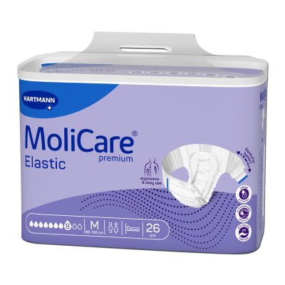7516849 Molicare Premium Elastic Fraldas M (8 Gotas) 26 Unidades