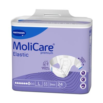 7516864 Molicare Premium Elastic Fraldas L (8 Gotas) 24 Unidades