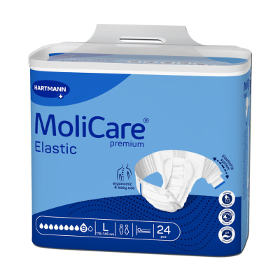 7516930 Molicare Premium Elastic Fraldas L (9 Gotas) 24 Unidades