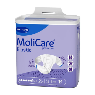 7516872 Molicare Premium Elastic Fraldas XL (8 Gotas) 14 Unidades
