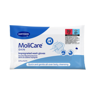 6059709 Molicare Skin Luvas Impregnadas 8 Unidades