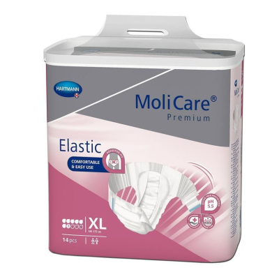 6353573 Molicare Premium Elastic Fraldas XL (7 Gotas) 14 Unidades