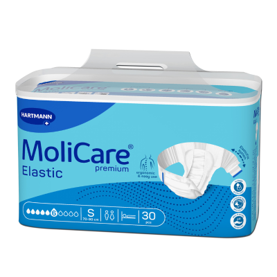 7516765 Molicare Premium Elastic Fraldas S (6 Gotas) 30 Unidades