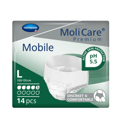 6238261 Molicare Premium Mobile Cuecas L (5 Gotas) 14 Unidades