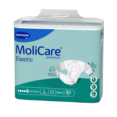 6353516 Molicare Premium Elastic Fraldas L (5 Gotas) 30 Unidades