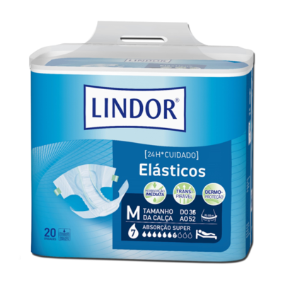 6916593 Lindor Elásticos Fraldas Super Médio M (7 Gotas) 20 Unidades