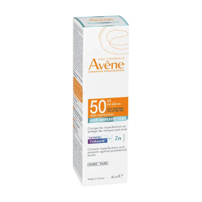 Avène Solar Fluido Anti-imperfeições SPF50 40ml | Farmácia d'Arrábida