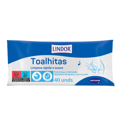 6115782 Lindor Skin Toalhitas 40 Unidades