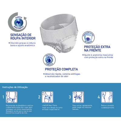 Lindor Men Cuecas 7 Gotas M x8 | Farmácia d'Arrábida