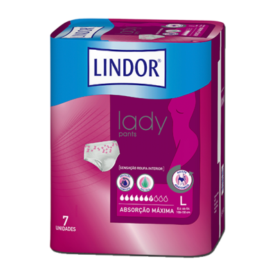 7114264 Lindor Lady Pants Cuecas L (7 Gotas) 7 Unidades