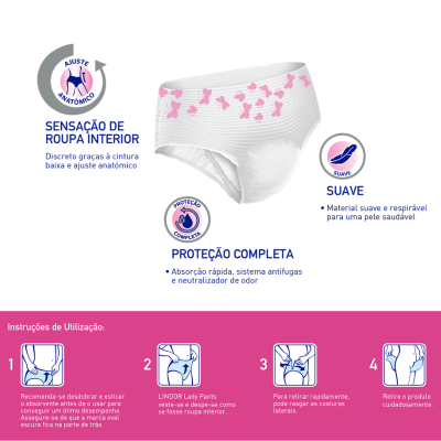 Lindor Lady Pants Cuecas L (7 Gotas) 7 Unidades | Farmácia d'Arrábida