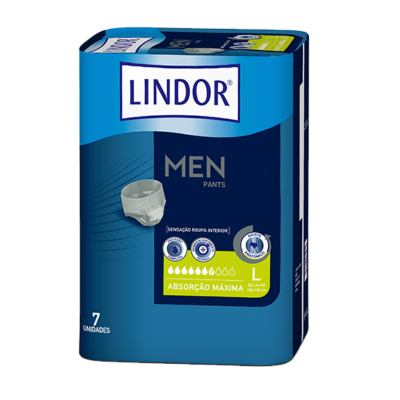 7114199 Lindor Men Pants Cuecas L (7 Gotas) 7 Unidades