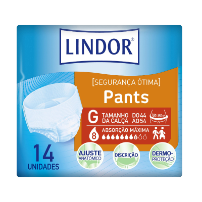 6448621 Lindor Pants Maxi Grande Cuecas G (8 Gotas) 14 Unidades