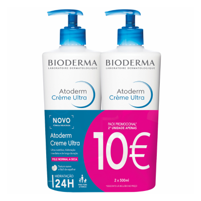 7479402 Bioderma Atoderm Creme Ultra Hidratante 2x500ml Pack Promocional