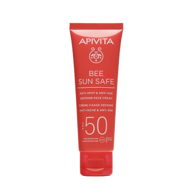 Apivita Bee Sun Creme Manchas SPF50 + Máscara + Gel Limpeza Oferta Bolsa | Farmácia d'Arrábida