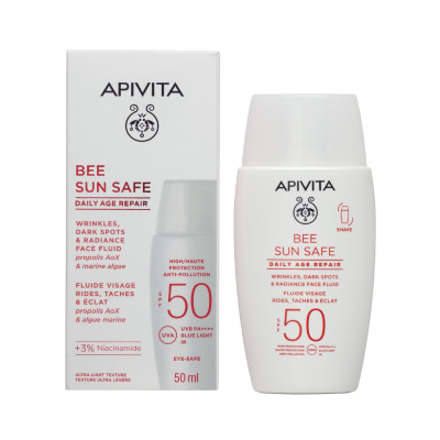 Apivita Bee Sun Fluido Diário Age Repair SPF50 50ml | Farmácia d'Arrábida