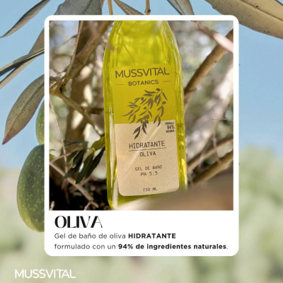 Mussvital Botanics Gel Banho Oliva 750ml | Farmácia d'Arrábida