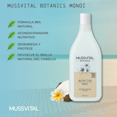 Mussvital Botanics Condicionador Monoï 400ml | Farmácia d'Arrábida