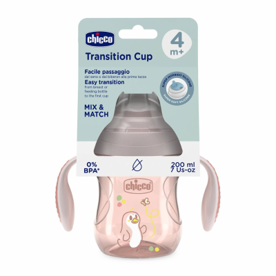 Chicco Copo Transição Rosa 200ml 4M+ | Farmácia d'Arrábida
