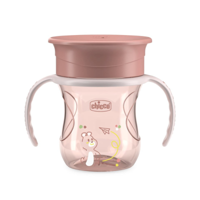 7527978 Chicco Copo Refeição 360 Rosa 12M+ 200ml