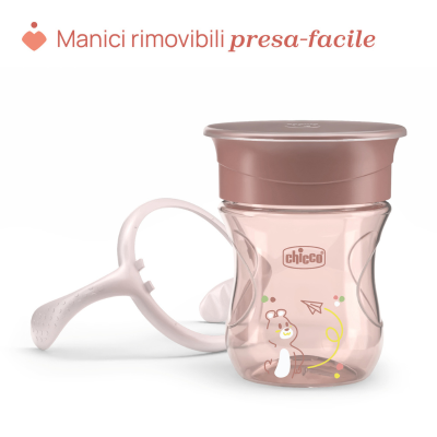 Chicco Copo Refeição 360 Rosa 12M+ 200ml | Farmácia d'Arrábida