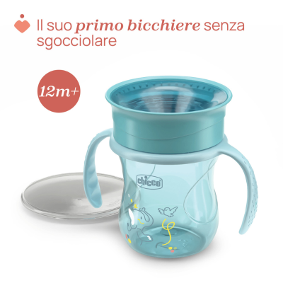 Chicco Copo Refeição 360 Azul 12M+ 200ml | Farmácia d'Arrábida