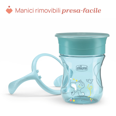 Chicco Copo Refeição 360 Azul 12M+ 200ml | Farmácia d'Arrábida