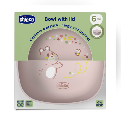 Chicco Tigela Tampa Rosa 6M+ | Farmácia d'Arrábida